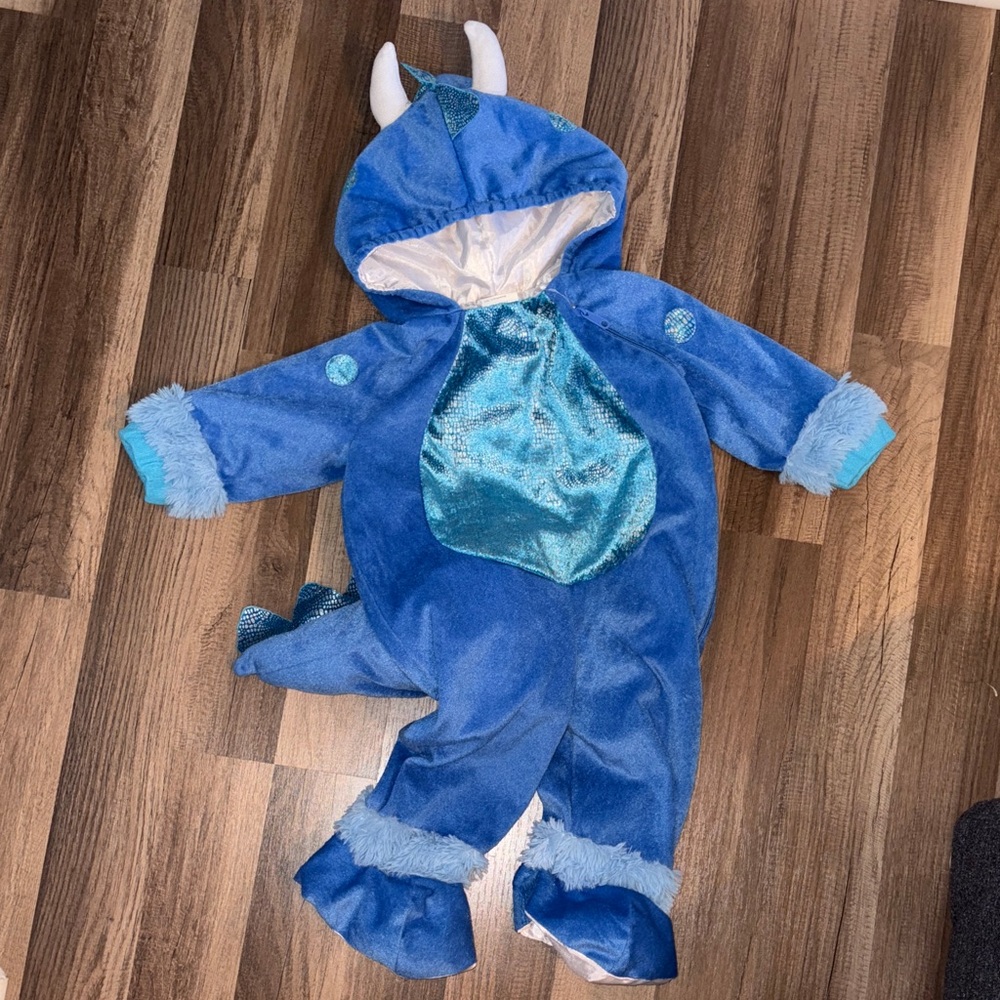 Blue and Silver Dragon Kids Costume